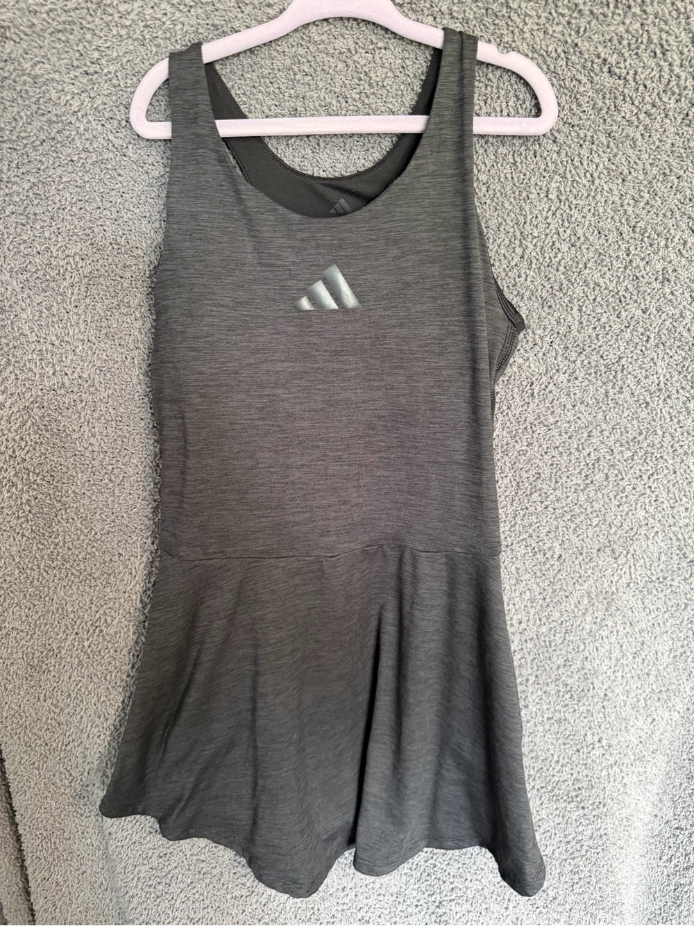 Girls Adidas Gray Athletic Dress with Logo
